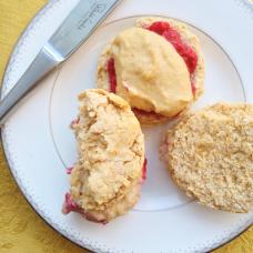 Scones with Raspberry Jam and Coconut Cream